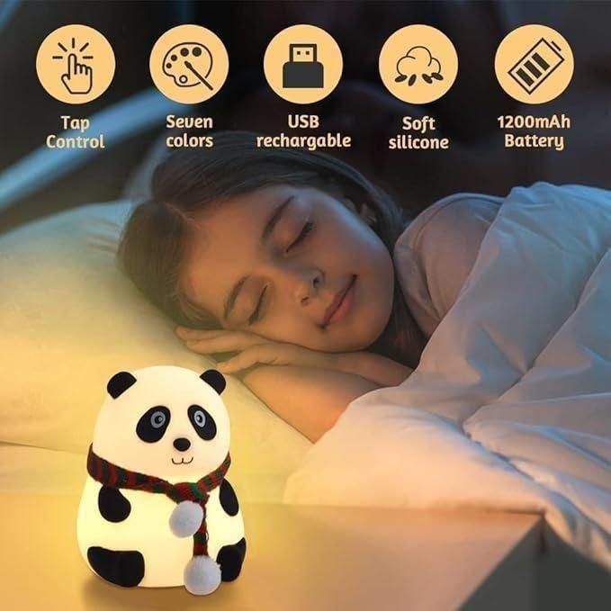 Desidiya® Panda Lamp, Panda Gifts, Panda Touch Silicone Lamp, Birthday Gift for Girls and Boys, Panda Light Lamp, Kids Night Light